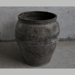 Oude Chinese Waterpot XXL Antraciet