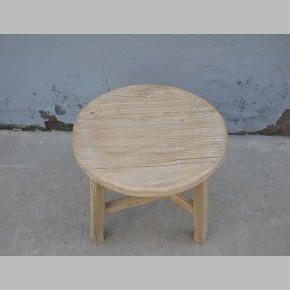 Unieke bijzettafel elmhout