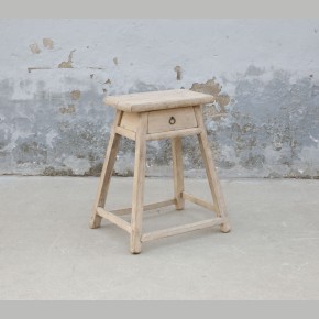 Originele Chinese kruk populier met 1 lade