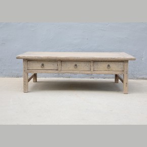 Salontafel met 3 lades elmhout